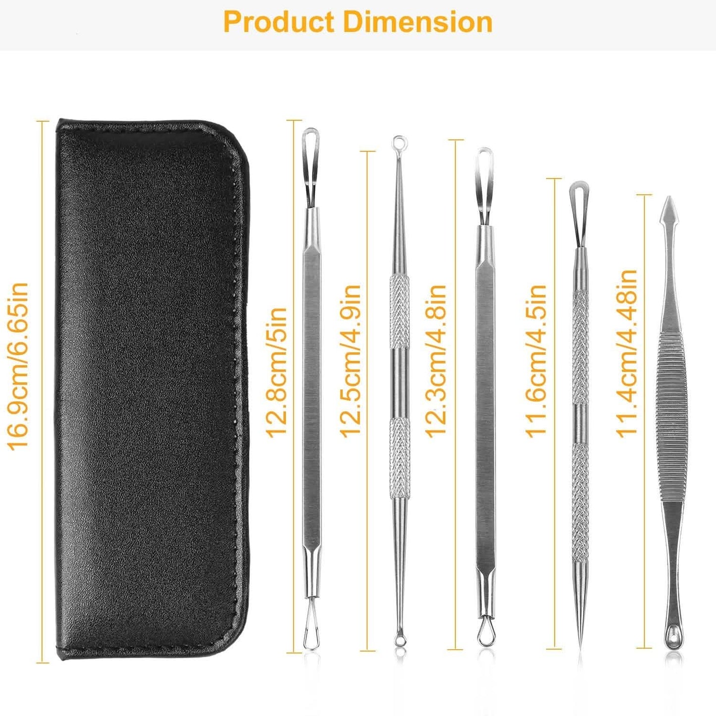 5-Piece Set: Blackhead Remover Kit Stainless Steel
